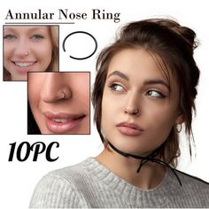 an image of a woman with nose ring on her head and the words, annual nose ring 1010c