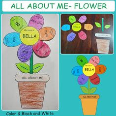 an image of flowers with the words all about me - flower written in different languages