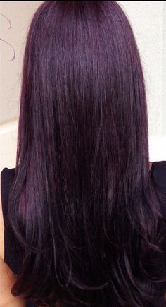 Love this dark plum Intense Violet Hair Color, Plum Burgundy Hair, Deep Plum Hair, Deep Purple Hair