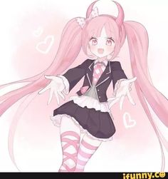 Pigtails Drawing, Pink Pigtails, Bubblegum Pink Hair, Girl With Pigtails, Bow Hairband, Red Circle