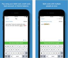 two screens showing different ways to pay on the same cell phone, one with an email and