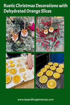 Rustic Christmas Decorations with Dehydrated Orange Slices Drying Orange Slices, Ideas For Christmas Ornaments, Dehydrated Oranges, Dehydrated Orange Slices, Rustic Christmas Decorations, Beautiful Decorations, Dried Orange Slices, Dried Oranges