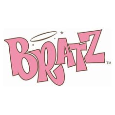 the word bratz is written in pink