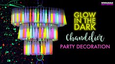 glow in the dark chandelier party decoration