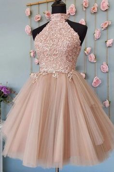 Pink tulle lace short prom dress lace homecoming dress,PD22922 on Storenvy Champagne Homecoming Dresses, Homecoming Dress Short, Formal Dresses Graduation, Cheap Homecoming Dresses, Tulle Homecoming Dress, Pink Homecoming Dress, Graduation Dresses, Lace Prom Dress, Lace Homecoming Dresses