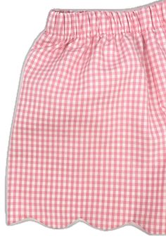 Cute Cotton Bottoms For Daywear, Cute Gingham Cotton Bottoms, Scalloped Shorts, Hem Style, Scalloped Hem, 3 Weeks, The United States, Gingham, With Love