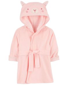 Crafted in absorbent terry, this robe is perfect for after bath time. Pink Sheep, Terry Robe, Baby Sheep, Hooded Robe, After Bath, Bath Girls, Healthy And Happy, Baby Towel