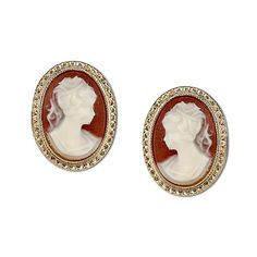 Keep is classy and classic with this Gold-Tone Faux Cameo Stud Earrings.   1928 Jewelry Collection From the vaults of rich European capitals to the antique laden attics of old American estates, 1928 Jewelry has created modern replicas of the most beautiful, exquisite vintage jewelry ever made. For those who love all th... Chic Fashionista, 1928 Jewelry, Vintage Inspired Jewelry, Downton Abbey, Online Earrings, Baby Clothes Shops, Diamond Earrings Studs, Victorian Fashion, Dresses With Leggings