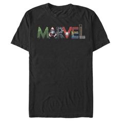 Lose yourself in the pages of a comic book or the movie adventure of a lifetime with your favorite Marvel superheroes! This graphic logo tee features the costumes of your favorite Avengers. Whether you want to strut through the city with Captain America, smash some walls with the Hulk, prowl the streets with Black Panther or sail through the air with Iron Man, Thor or Captain Marvel, you'll need to be wearing the best designs to do it! It's time to get marvel-ous with awesome graphic t-shirts! S Logo Marvel, Marvel Logo, Marvel Clothes, Marvel Shirt, Black Panthers, Lose Yourself, The Hulk, Man Thing Marvel, Man Logo