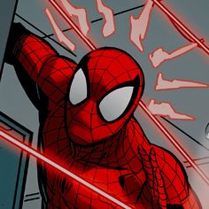 a drawing of a spider - man with his arms outstretched