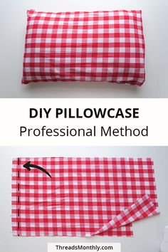 the instructions for how to make a pillow case