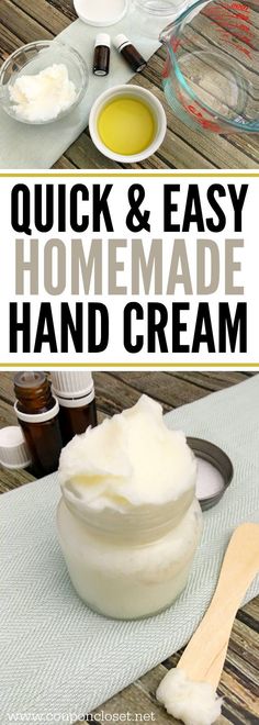 The best hand lotion you can make at home. This homemade hand cream is very easy to make and it is such a good natural lotion. Homemade Hand Cream, Diy Hand Cream, Hand Cream Homemade, Natural Hand Cream, Natural Lotion, Hand Moisturizer, Diy Body Care