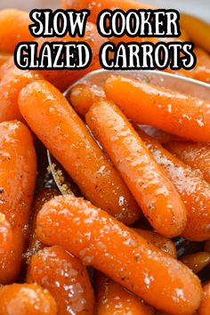 there are carrots that have been cooked in the slow cooker for garnishes