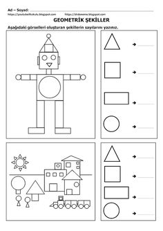 the worksheet for preschool to learn how to draw and color shapes with pictures