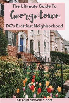 the ultimate guide to georgetown, dc's prettiest neighborhood with text overlay