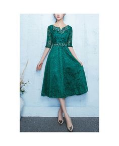 Get 10% off now! Buy dark green lace tea length party dress for weddings at cheap price online. Free stable shipping and pro custom service since 2009. Green Lace Evening Dress For Banquets, Green Lace Evening Dress For Banquet, Green Lace Evening Dress For Wedding, Lace Dress For Wedding And Party Season, Lace Dress For Banquet During Prom Season, Green Tea Length Dress For Wedding, Dark Green Dress For Wedding And Prom Season, Green Tea-length Wedding Dress, Elegant Green Lace Dress For Formal Occasions