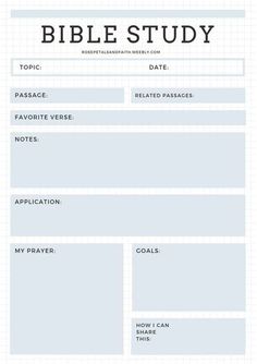 the bible study sheet for students to use on their own church bulletins, or as an