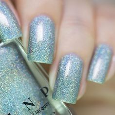 Top Down - Holographics & Ultra Holos Blue Acrylic Nails, Ombre Acrylic Nails, Blue Nail Art, White Acrylic Nails, Simple Acrylic Nails, Coffin Nails Long, Colorful Nail Designs