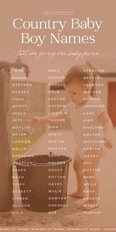 a baby standing in front of a bucket with the names of its babies on it