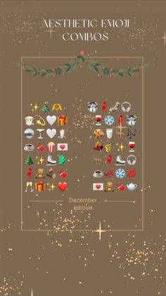 the cover of aesthetic emoji's christmas album, featuring icons and text