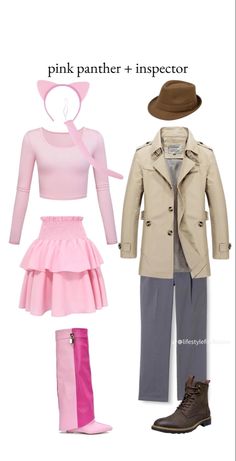 pink panter - inspector and trench coat are featured in this fashion ad