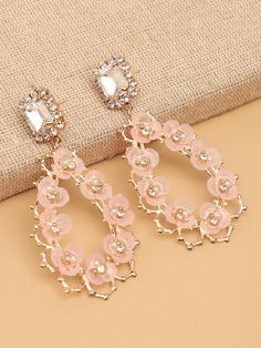 Product Type Drop Earrings Color Peach Base Metal Alloy Stone Type Artificial Stones Closure Push Plating Gold-Plated Occasion Party Peach Dangle Earrings For Party, Feminine Teardrop Earrings For Party, Look Classy, Earring Designs, Artificial Stone, Gold Polish, Base Metal, Designer Earrings, Earrings For Women