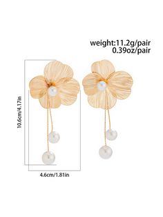 Sku CY-!168819 Material Imitation Pearls , Alloy Feature Flower Shape , Tasseled Occasion Statement , Leisure Fashion Seasons Spring , Summer , Autumn , Winter Type Drop Earrings Color GOLD,SILVER Size One_size Please consult the size chart we provide for this item's measurements to help you decide which size to buy.Please note: There may be 1-3cm differ due to manual measurement. CMINCH Length Width One_size 10.6 4.6 Spring Summer Autumn Winter, Reindeer Headband, Leisure Fashion, Tassel Drop Earrings, Dress Jewelry, Silver Drop Earrings, Fashion Seasons, Earrings Color, Flower Shape