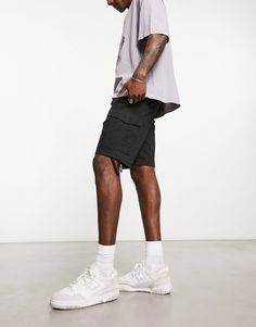 Jack & Jones Intelligence drawstring cargo shorts in black | ASOS Utility Shorts With Drawstring For Streetwear, Utility Style Drawstring Shorts For Streetwear, Utility Drawstring Shorts For Streetwear, Streetwear Cargo Pants With Hip Pockets, Streetwear Short Cargo Bottoms, Urban Style Bottoms With Cargo Pockets And Short Length, Urban Style Short Bottoms With Cargo Pockets, Urban Style Short Length Bottoms With Cargo Pockets, Urban Short-length Bottoms With Cargo Pockets