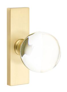 an image of a door handle with a glass ball on it