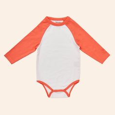 We love this baseball inspired onesie. Featuring bold bright colors and sweet sport-inspired graphics, it pairs perfectly with the City pants for an easy spring outfit. We’ve sweetened the deal by adding a bit of stretch to our organic cotton jersey so it’s oh so comfortable. 95% Organic Cotton, 5% Spandex Basic Cotton Onesie For Spring, Cotton Stretch Bodysuit For Playtime, Unisex Playful Onesie For Loungewear, Red Cotton Bodysuit For Spring, Casual Long Sleeve Onesie With Letter Print, Spring Red Cotton Bodysuit, Casual Stretch Bodysuit For Playwear, Spring Cotton Bodysuit For Playtime, Spring Playtime Cotton Bodysuit