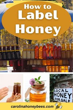 how to label honey in jars with the title overlay that reads how to label honey