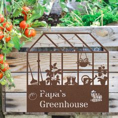 Custom Name Grandpa Garden Metal Sign Personalized Gifts For Grandpas Greenhouse Dad's Garden Sign Outdoor Garden Gift Greenhouse Decoration * Crafted from durable 18 gauge steel and available in a selection of elegant powder-coated finishes, this sign is designed to resist the elements and bring lasting beauty to your home, garden. Whether displayed indoors or outdoors, it adds a sophisticated flair. * Customize this unique, once-in-a-lifetime keep sake with the name or text as you want.  * 4 S Greenhouse Decoration, Brick Hanger, Dads Birthday, Garden Gift, Garden Signs, She Shed, Outdoor Signs, Dad Birthday Gift, Grandpa Gifts