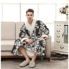 If you're looking for a super soft and warm dressing gown, look no further! Our Super Soft Warm Couples Dressing Gown is perfect for those cold winter nights. Made from luxurious fabric, this gown is easy to touch and feels great on your skin. With a versatile style and effortless grace, our nightwear is made to make you feel good about yourself. This loungewear available at Comfy Pajama is all you need to relax at home. They are soft and easy to touch which projects versatility and effortless Black Long Sleeve Sleepwear For Relaxation, Cozy Winter Sleepwear For Relaxing At Home, Cozy Black Winter Sleepwear, Winter Black Robe For Loungewear, Cozy Winter Robe For Lounging, Black Winter Loungewear Robe, Cozy Robe For Lounging In Winter, Cozy Black Sleepwear For Lounging, Cozy Winter Lounging Robe