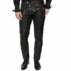 Vintage Vogue Men Leather Pant Button Fly Pants, Flying Jacket, Biker Pants, Vogue Men, Mens Leather Pants, Fitting Pants, Party Pants, Leather Pant, Sheep Leather