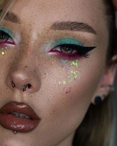 Edc Makeup, Look Festival, Work Makeup, Beautiful Eye Makeup, Goth Makeup, Makeup Transformation, Festival Makeup, Fantasy Makeup