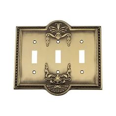 Nostalgic Warehouse Meadows Triple Toggle Switch Plate Toggle Switch, Switch Plate, Switch Plates