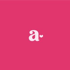 a pink background with the letter a in white on it's left hand corner