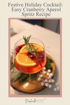 the festive holiday cocktail easy cranberry aperoli spritz recipe