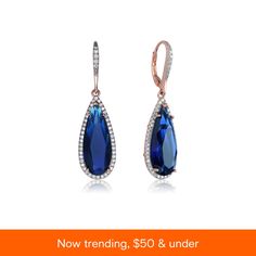 in stock Online Earrings, 18k Rose Gold, Rose Gold Plates, Sterling Silver Earrings, Stone Color, Silver Color, Silver Earrings, Cubic Zirconia, Jewelry Collection