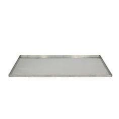 a metal tray on a white background