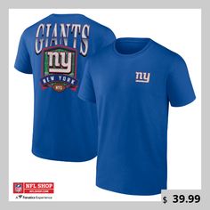 Show your team pride all season long with this T-Shirt. This classic crew neck tee is crafted from soft, breathable fabric for all-day comfort. The bold graphics are the perfect way to demonstrate your fandom, whether you're at the game or just running errands around town. Nfl New York Giants, Giants Fans, Red Team, Team T Shirts, Iconic Logo, New York Knicks, Bold Graphics, New York Giants, Crew Neck Tee