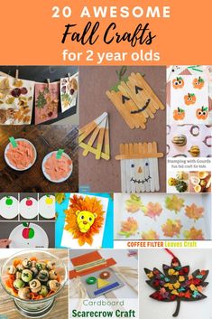 Check out these 20 awesome fall crafts for 2 year olds. Watch your child learn and explore fall with each of these easy craft ideas. The post Fall Crafts for 2 Year Olds: Easy and Fun Ideas for Autumn Activities appeared first on Crafting With Kids. Crafts With Toddlers, Two Year Old Crafts, Fall Activities For Toddlers, Fall Crafts For Toddlers, Ideas For Autumn, Scarecrow Crafts, November Crafts, Holiday Activities For Kids, Fun Fall Crafts