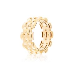 A classic and pared down version of our Fine Friendship Rings, which are inspired by cotton friendship bracelets. A textured, dimensional take on a timeless solid gold ring. Modern 14k Gold Rings For Everyday Luxury, Modern Yellow Gold Rings For Everyday Luxury, Luxury Stackable Rings With Thick Band, Stackable 14k Gold Rings For Everyday Luxury, 14k Gold Open Ring For Everyday Luxury, Timeless Yellow Gold Rings For Everyday Luxury, Luxury Stackable Yellow Gold Rings, Luxury Tarnish Resistant Thick Band Rings, Everyday Luxury 14k Gold Stackable Rings