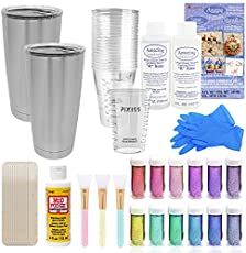 the supplies needed to make a diy craft kit include plastic cups, gloves and glue