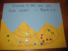 a child's handmade card with the words, jesus is the one who finds wisdom