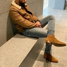 Jodhpur Boots Outfit, Boots Men Outfit, Boots Outfit Men, Stacked Heel Boots, Jeans Outfit Men, Jodhpur Boots, Mens Boots Casual, Mens Ankle Boots, Trendy Mens Fashion