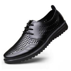 Department Name: Adult Item Type: casual shoes Closure Type: Lace-Up Outsole Material: Rubber Season: Summer Insole Material: PU Upper Material: PU Shoes Type: Loafers Lining Material: PU Feature: Breathable Pattern Type: Solid Summer Breathable Mesh : Shoes Mens Leather Men shoes: Casual Black Flat Heel Dress Shoes For Spring, Black Lace-up Shoes For Business In Spring, Black Dress Shoes With Flat Heel For Spring, Business Lace-up Shoes With Round Toe And Perforations, Casual Brogue Leather Lace-up Shoes, Casual Black Oxfords For Spring, Black Round Toe Dress Shoes For Spring, Black Leather Shoes With Round Toe For Spring, Casual Summer Wingtip Lace-up Shoes