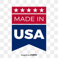 the made in usa label with stars and stripes on it, which reads made in usa