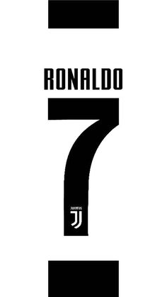 the number seven is shown in black and white, with an image of ronaldo