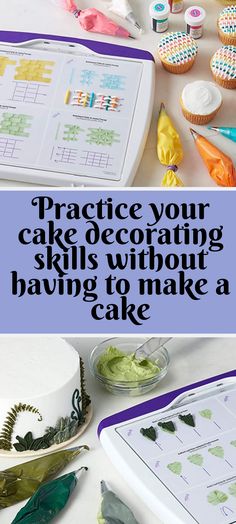 a cake with the words practice your cake decor skills without having to make a cake